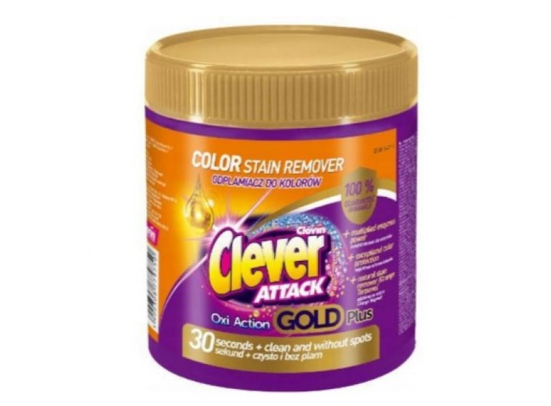 Пятновыводитель для цветных вещей Clever Attack 730 г (97-306)